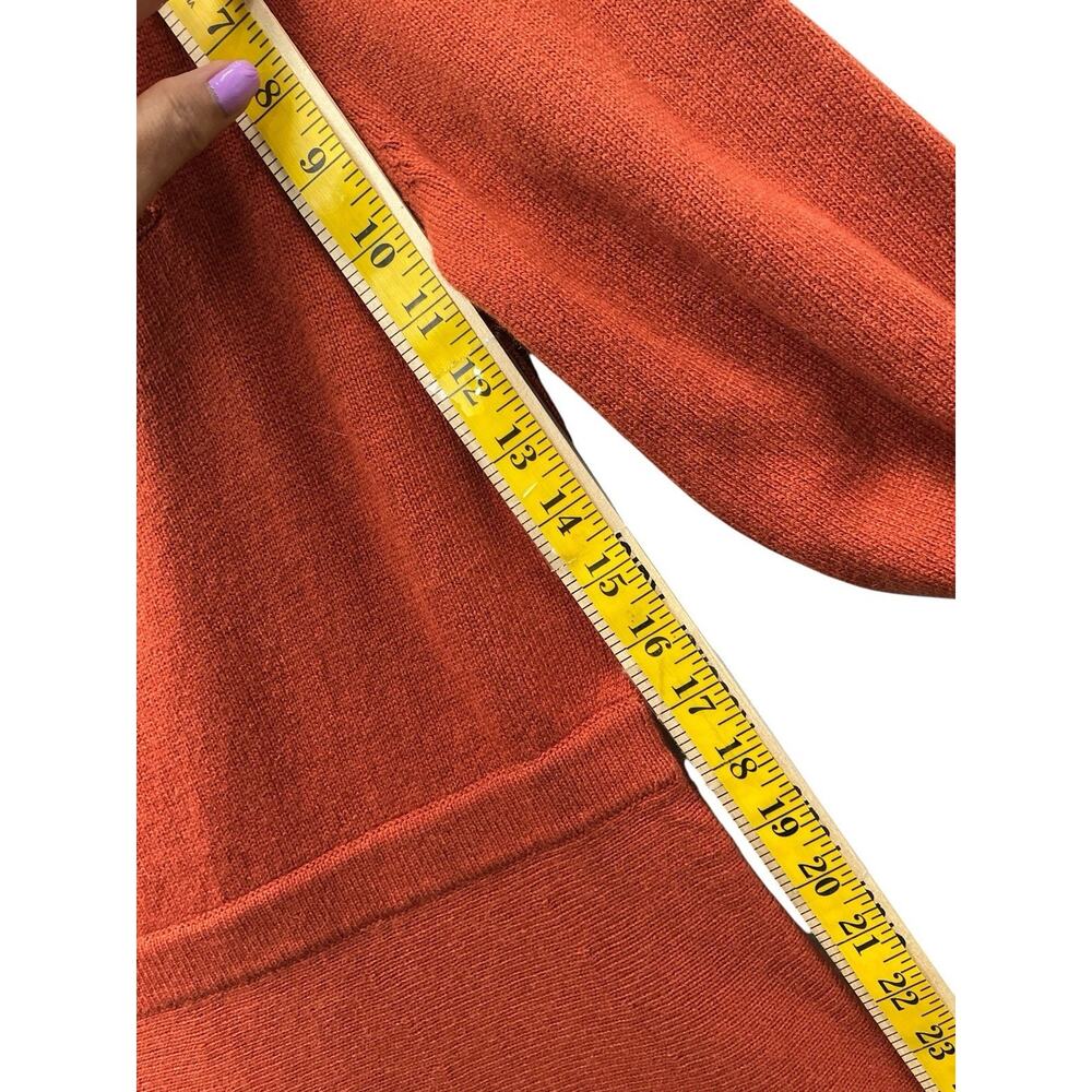 Boden Rust Orange Ribbed Knit Scoop Neck Midi Dress Womens US 12R - Picture 7 of 13